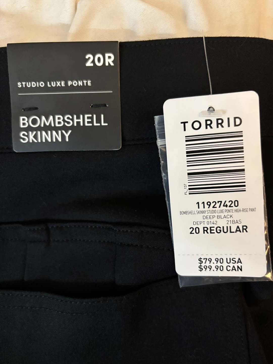Torrid Bombshell Skinny Studio Luxe Ponte Pants - Black - 20R - photo 3
