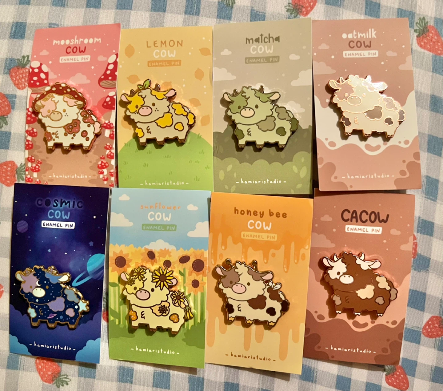 Cow Enamel Pins