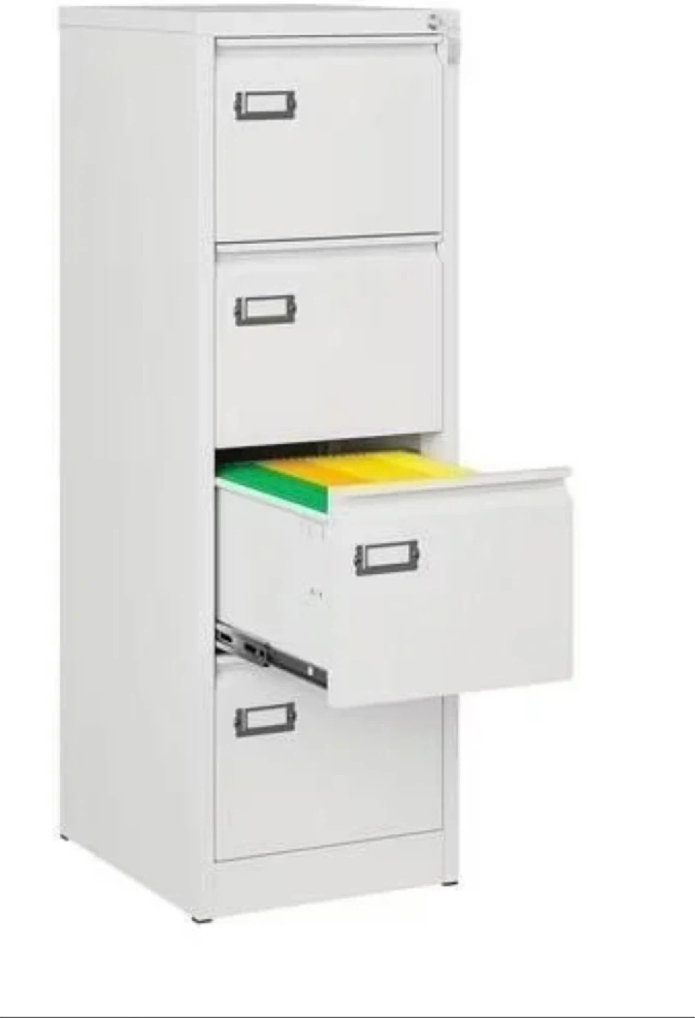 STANI 4-Drawer Locking File Cabinet, White - photo 2