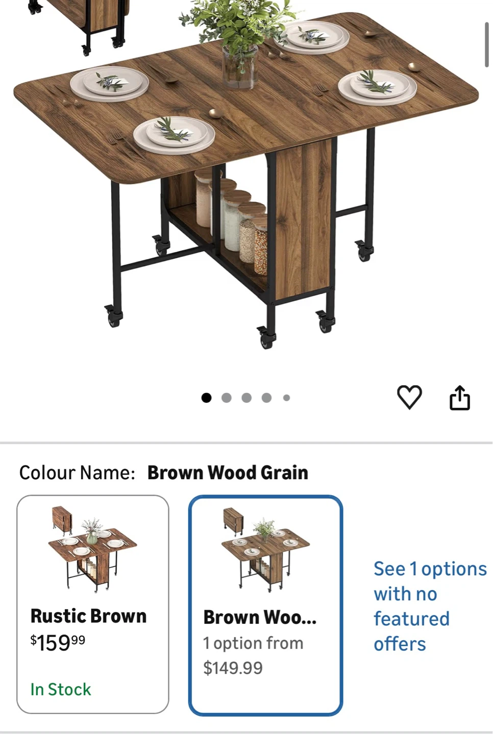 HOMCOM 51" Folding Dining Table - photo 4