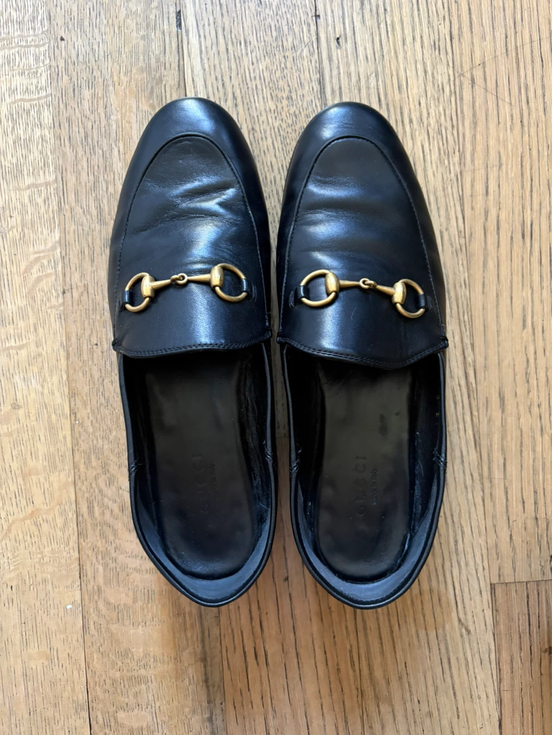 Gucci Black Leather Loafers with Horsebit Detail