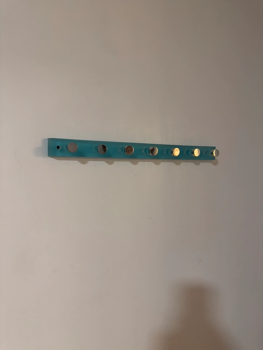 Teal Wall Mount Hook Rack