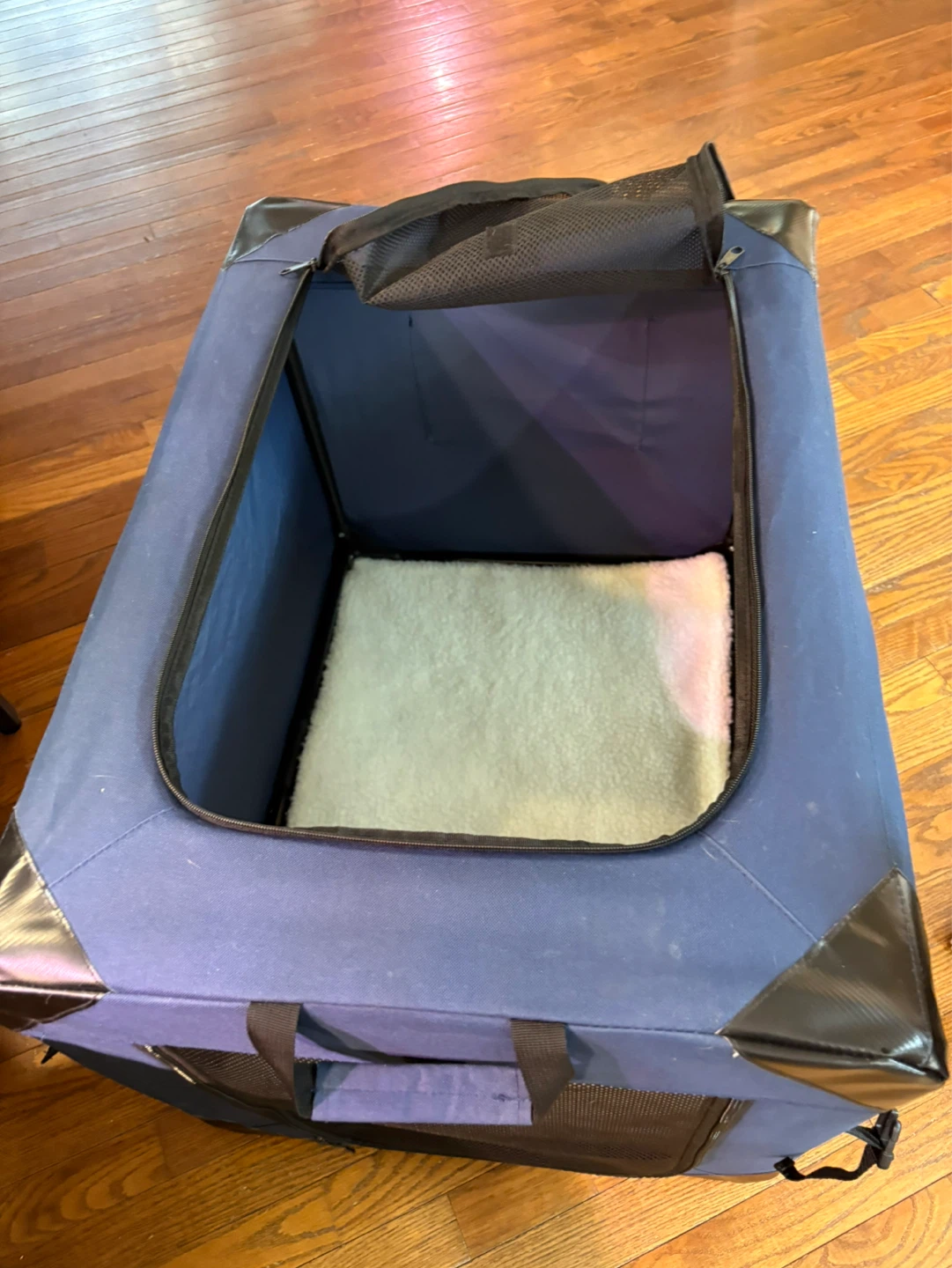 Blue Soft-Sided Pet Carrier Crate - photo 3