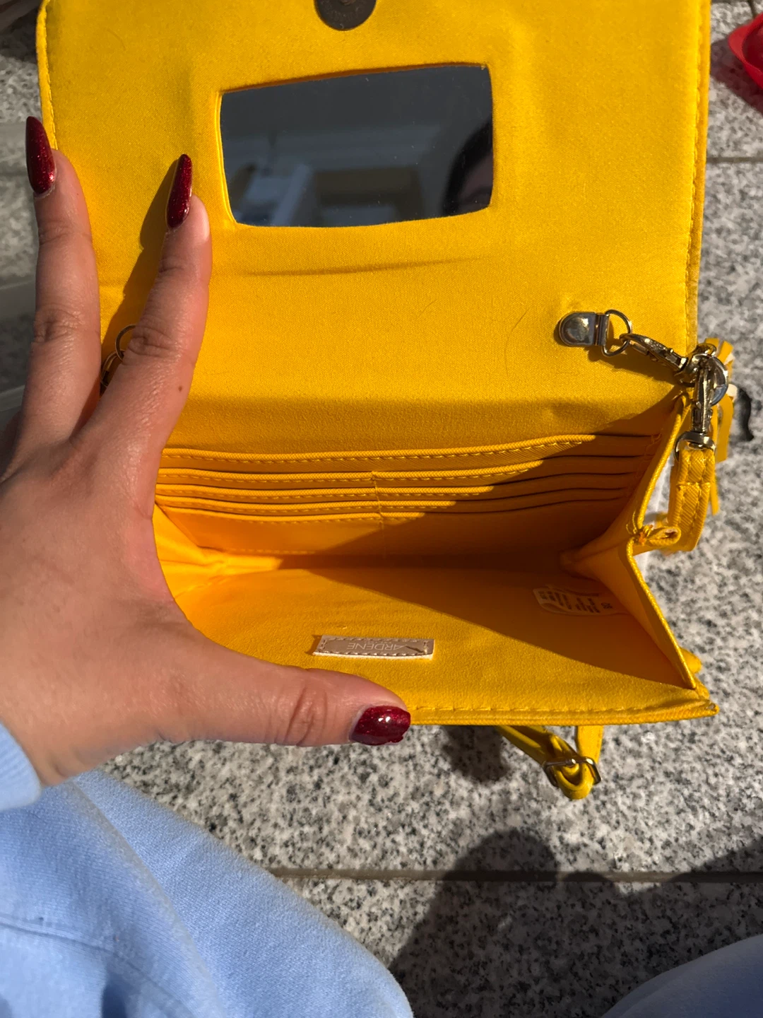 Yellow Clutch with Tassel and Wrist Strap - photo 4