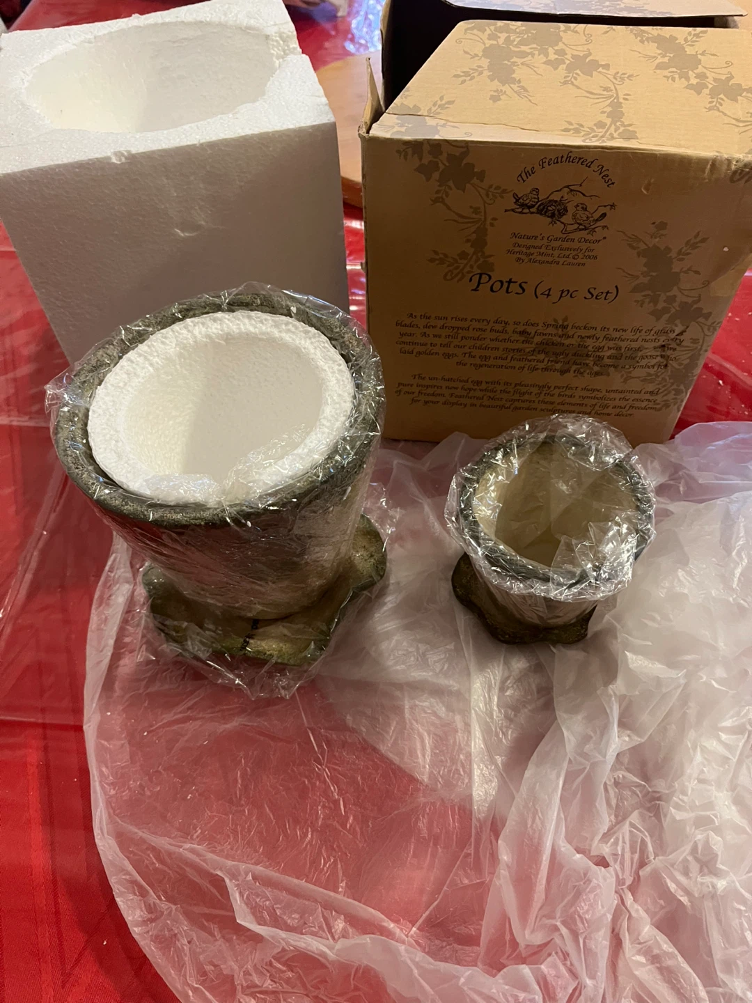 Nature's Garden Decor "The Feathered Nest" Pots (4 pc Set) - photo 3