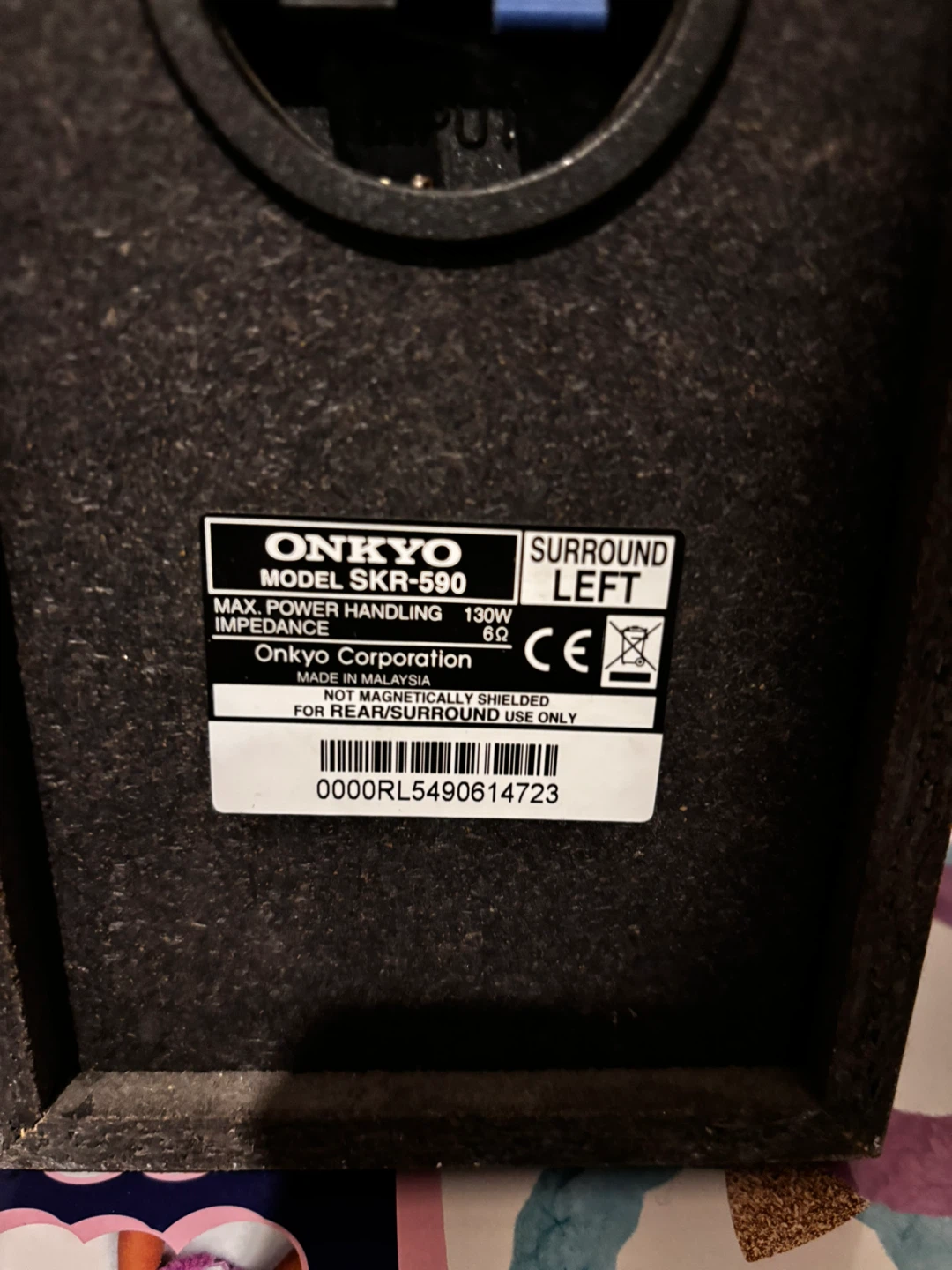Onkyo HT-R993 AV Receiver with SKR-590 Speakers
