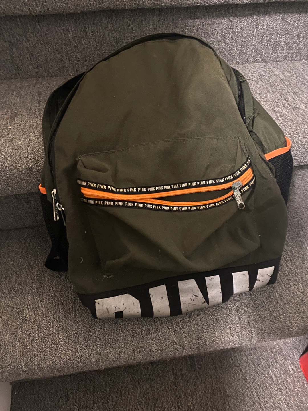 PINK Backpack - Olive Green