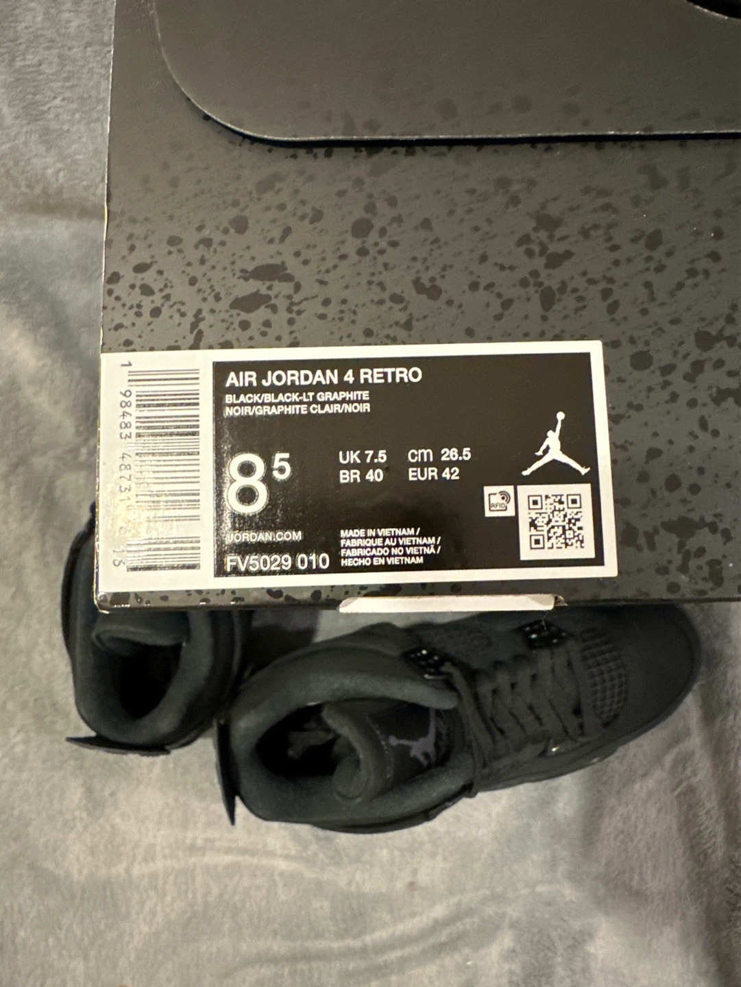 Air Jordan 4 Retro 'Black Cat' Men's US 7.5 - photo 4