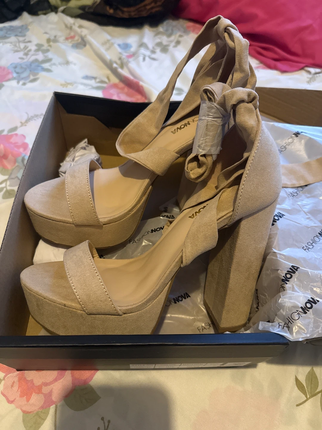 Fashion Nova Strappy Platform Heels - photo 4