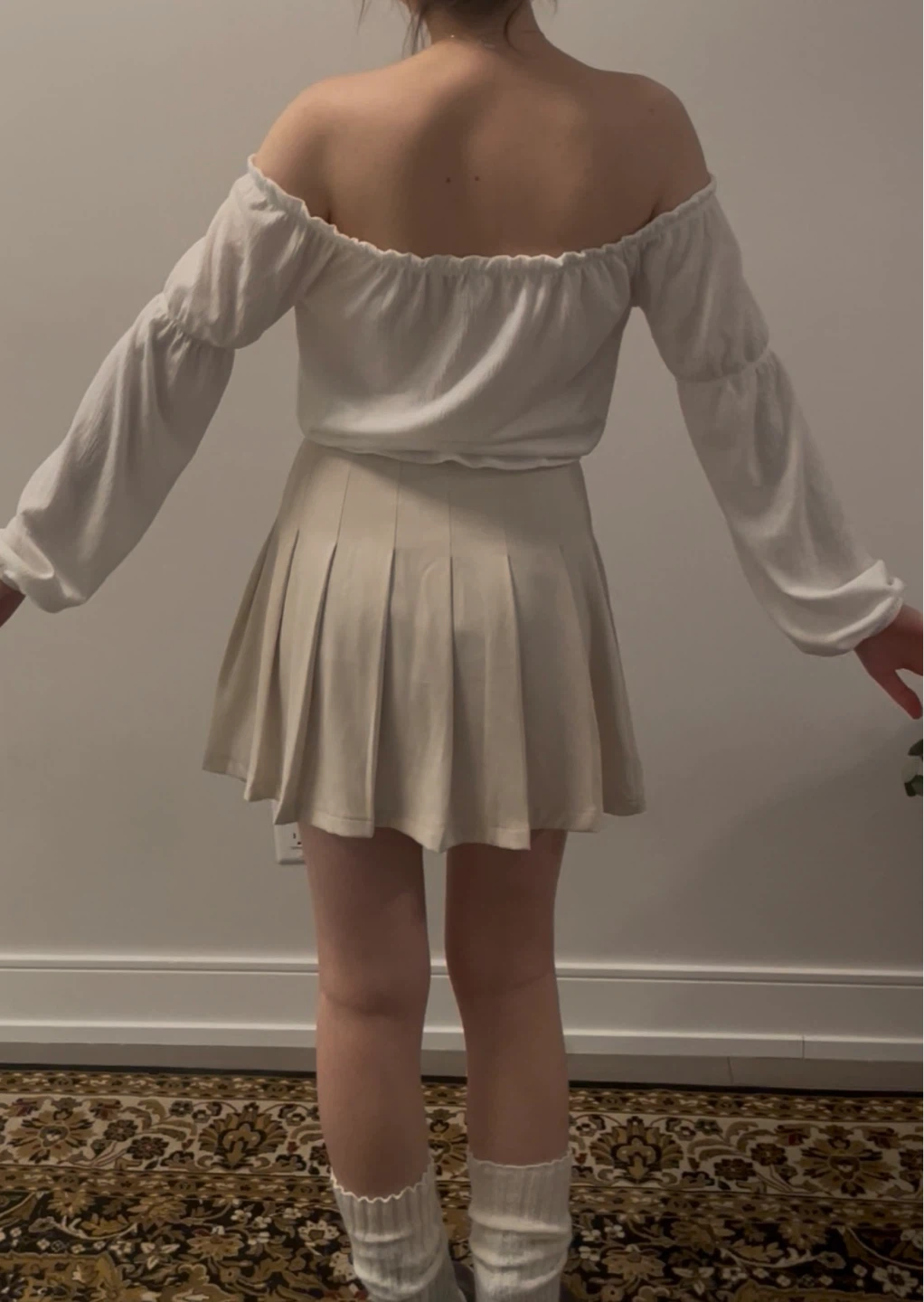 White Off-the-Shoulder Blouse - photo 2