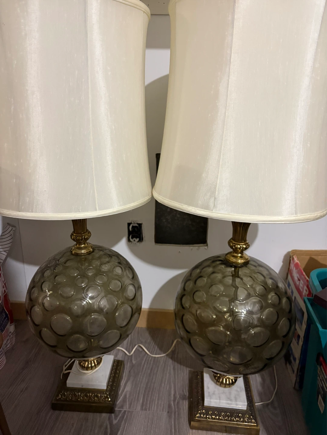 Vintage Glass Globe Table Lamp - Set of 2 - photo 3