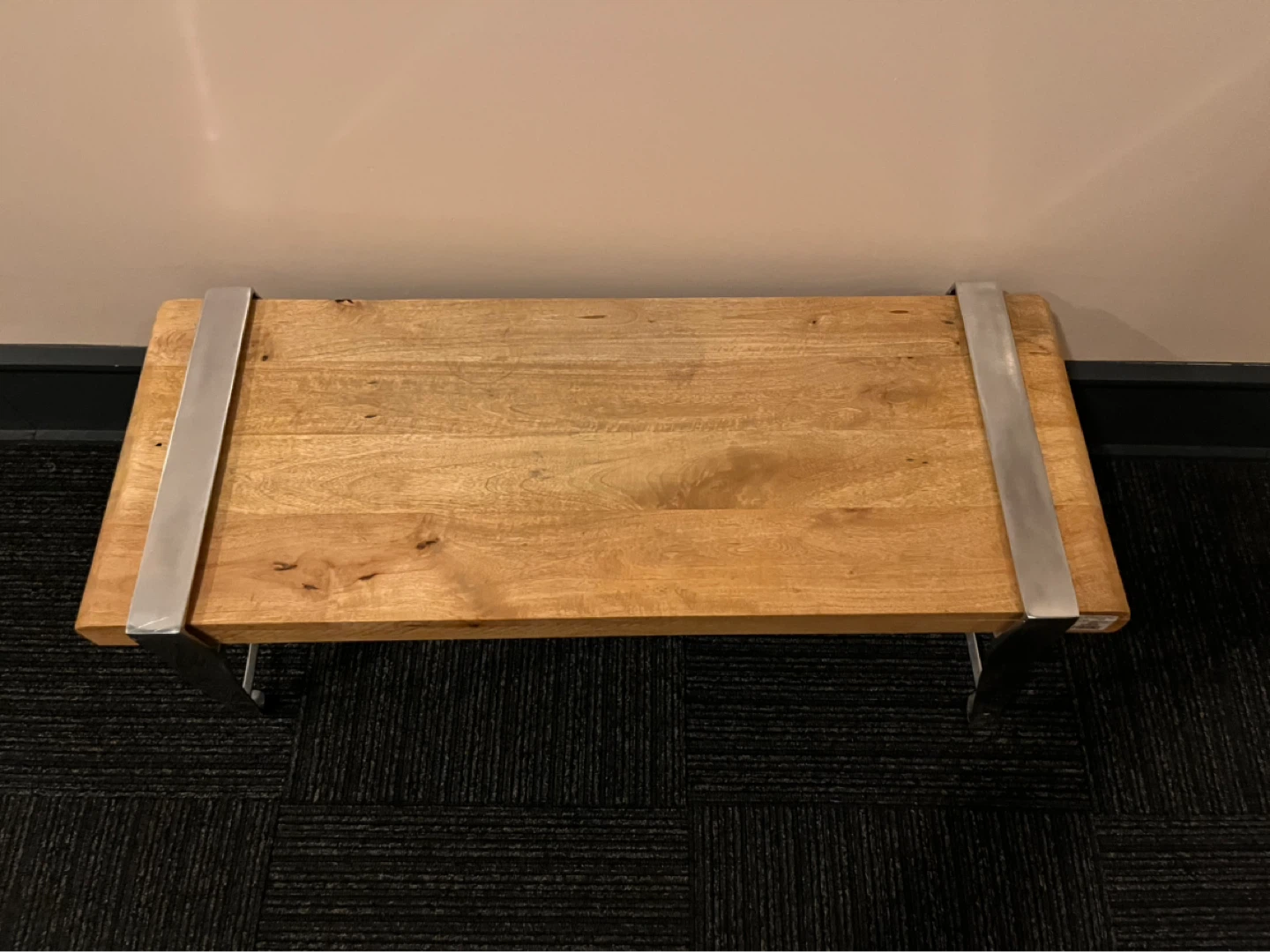 HOMESENSE Wooden Bench with Metal Legs - photo 2