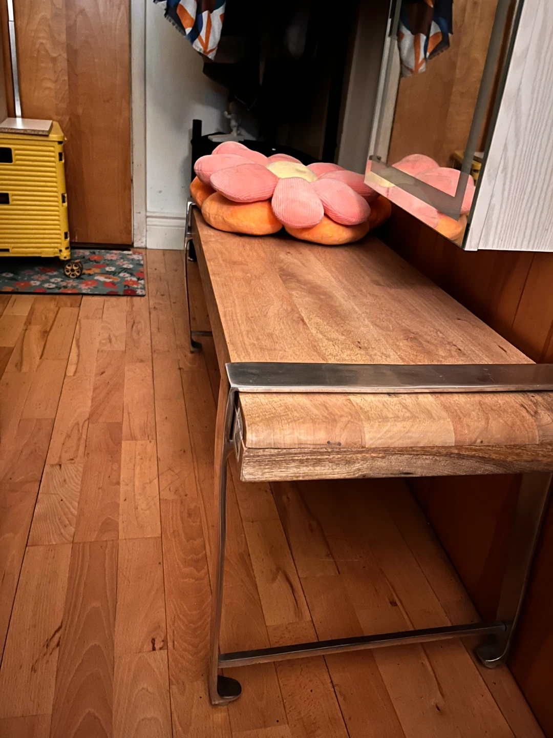 HOMESENSE Wooden Bench with Metal Legs - photo 3