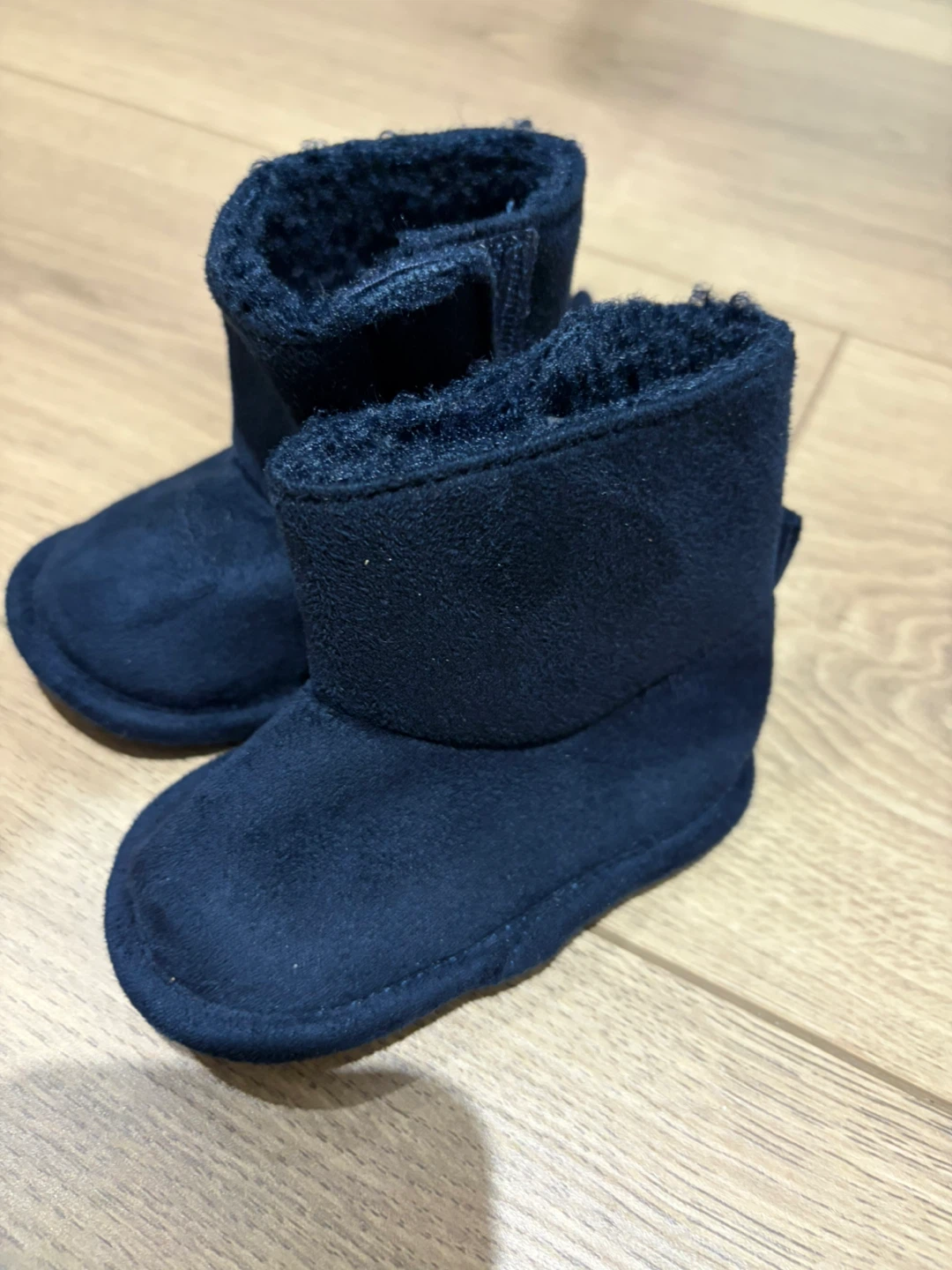Kombi Blue Faux Fur Hat with Mittens (6-12m) & Booties - photo 2