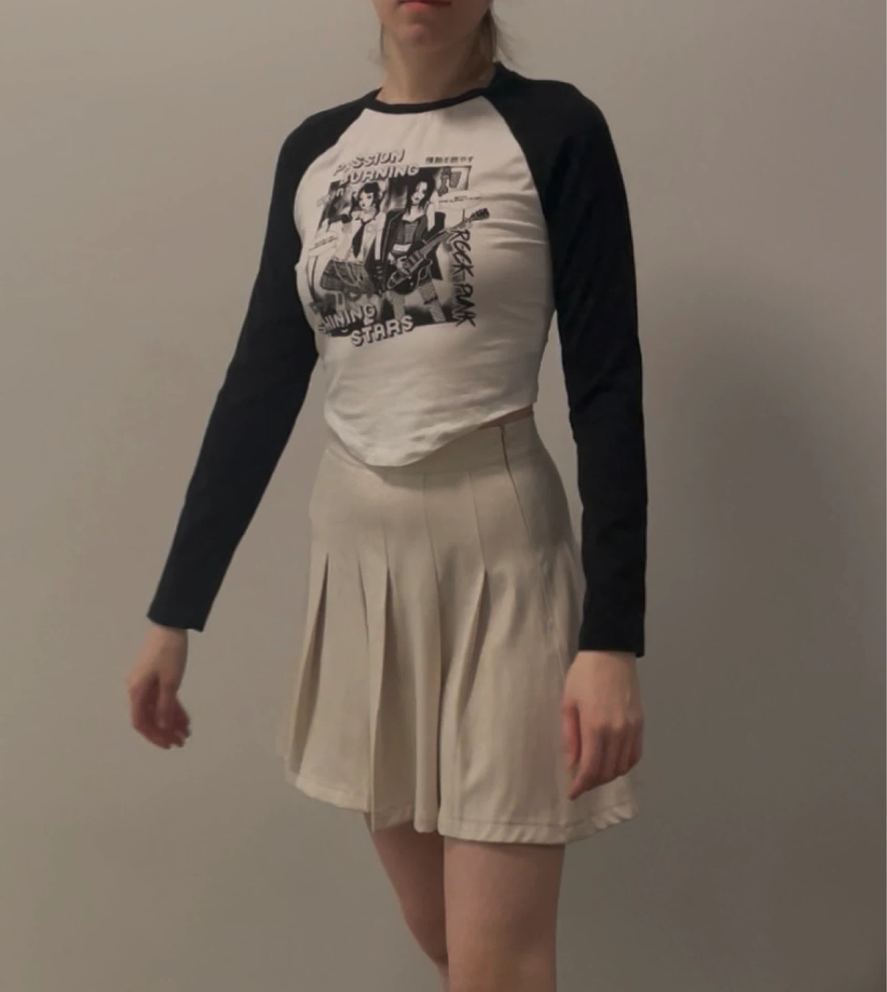 SHEIN Graphic Long Sleeve Raglan Shirt