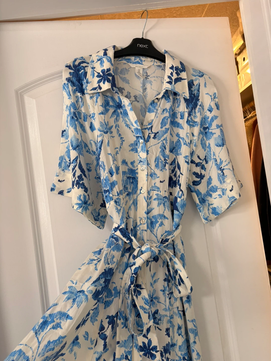 H&M Mama Maternity Dress Size M Blue Floral - photo 4