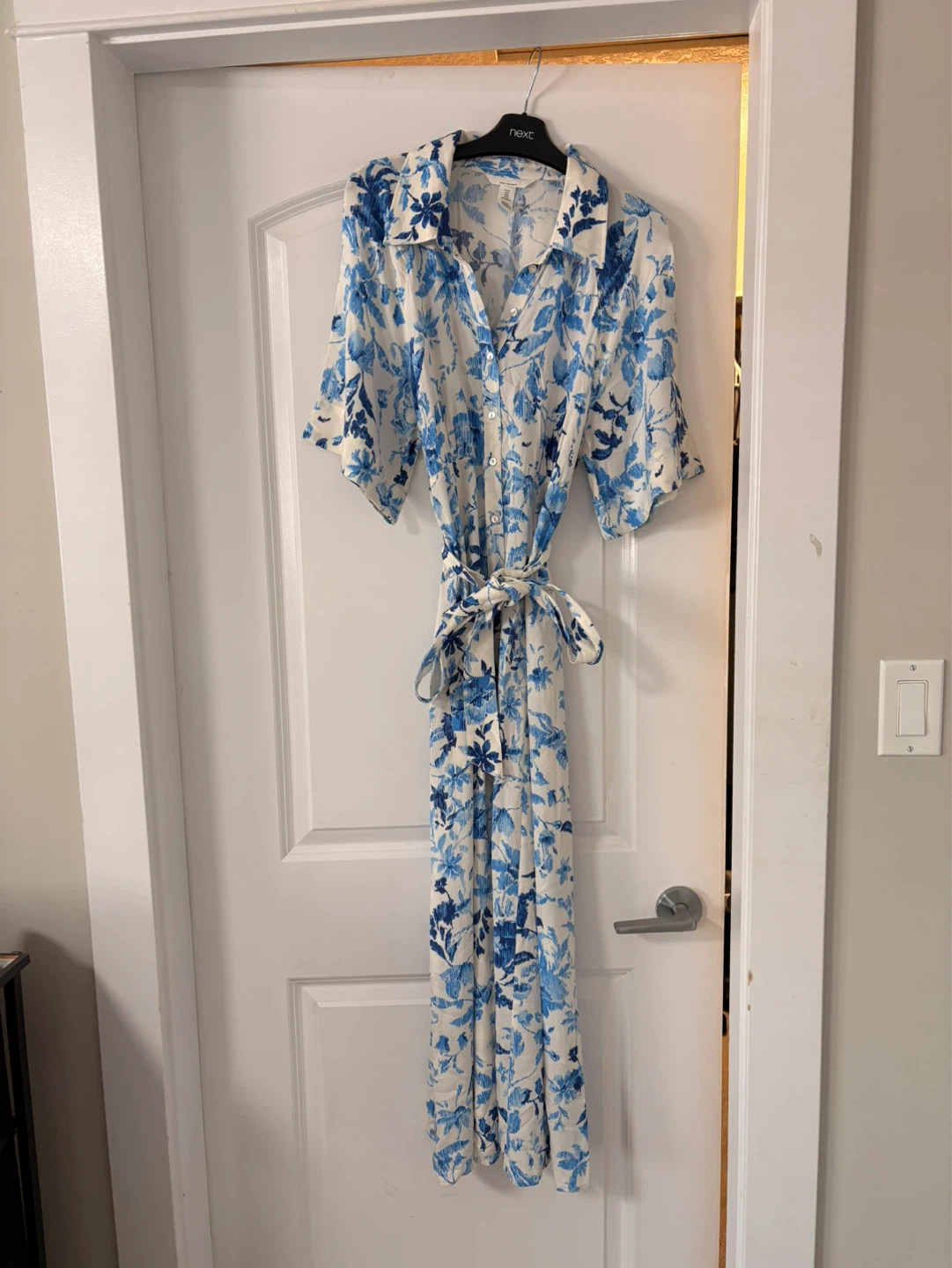 H&M Mama Maternity Dress Size M Blue Floral