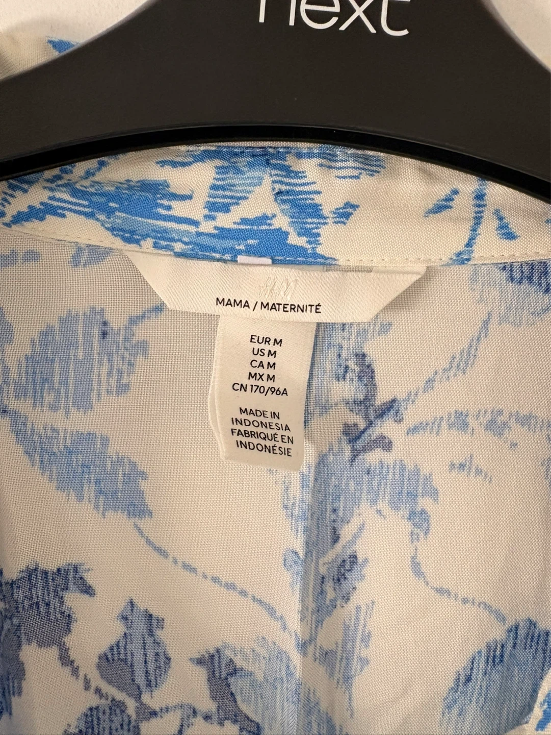 H&M Mama Maternity Dress Size M Blue Floral - photo 3