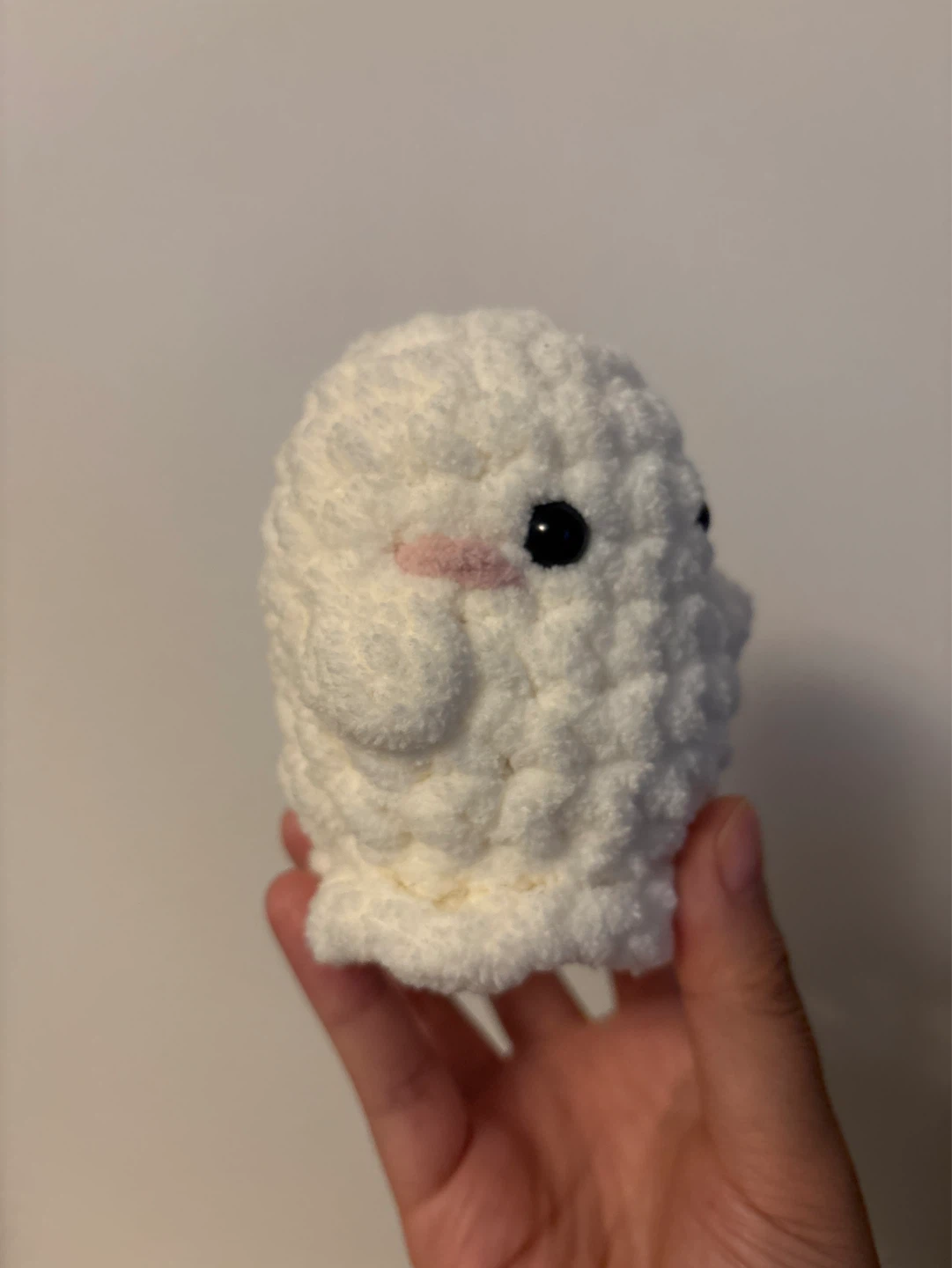 Handmade White Crochet Ghost Plushie - photo 2