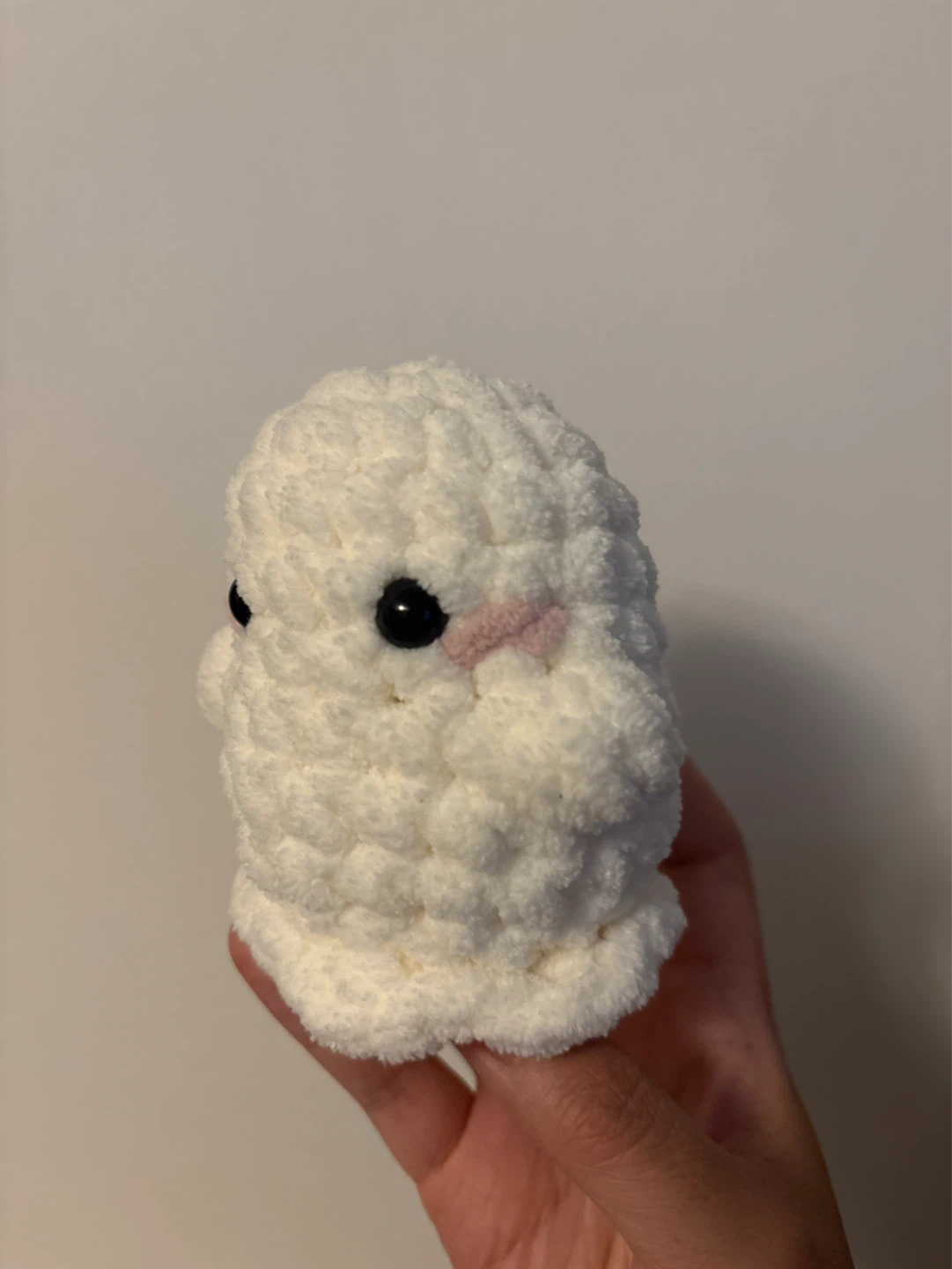 Handmade White Crochet Ghost Plushie - photo 3