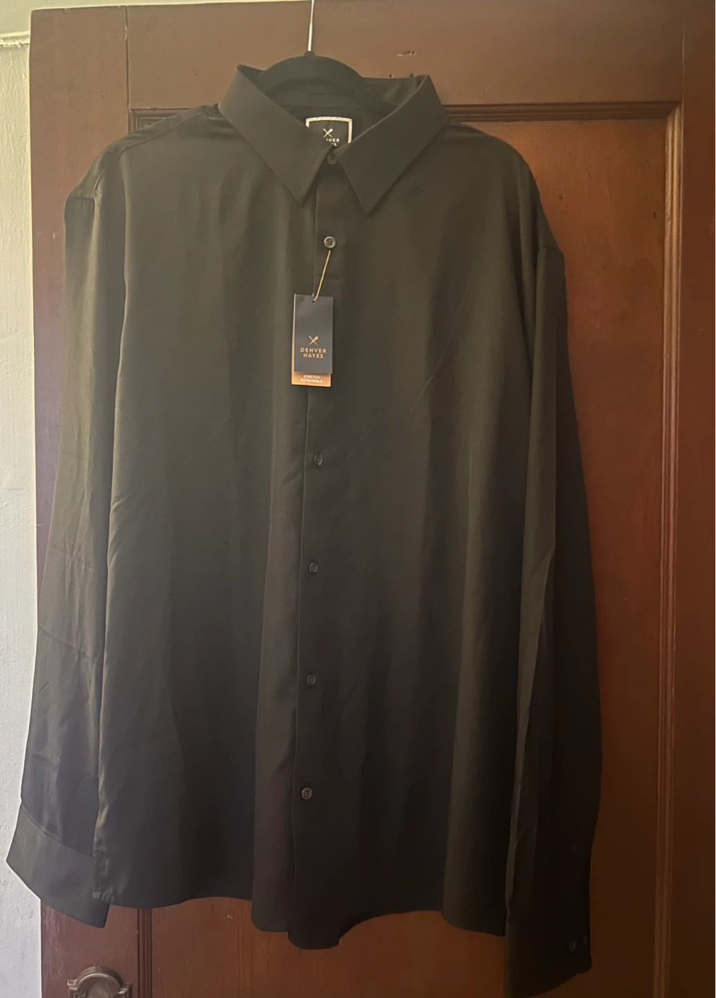 Denver Hayes Black Dress Shirt Stretchable XXL