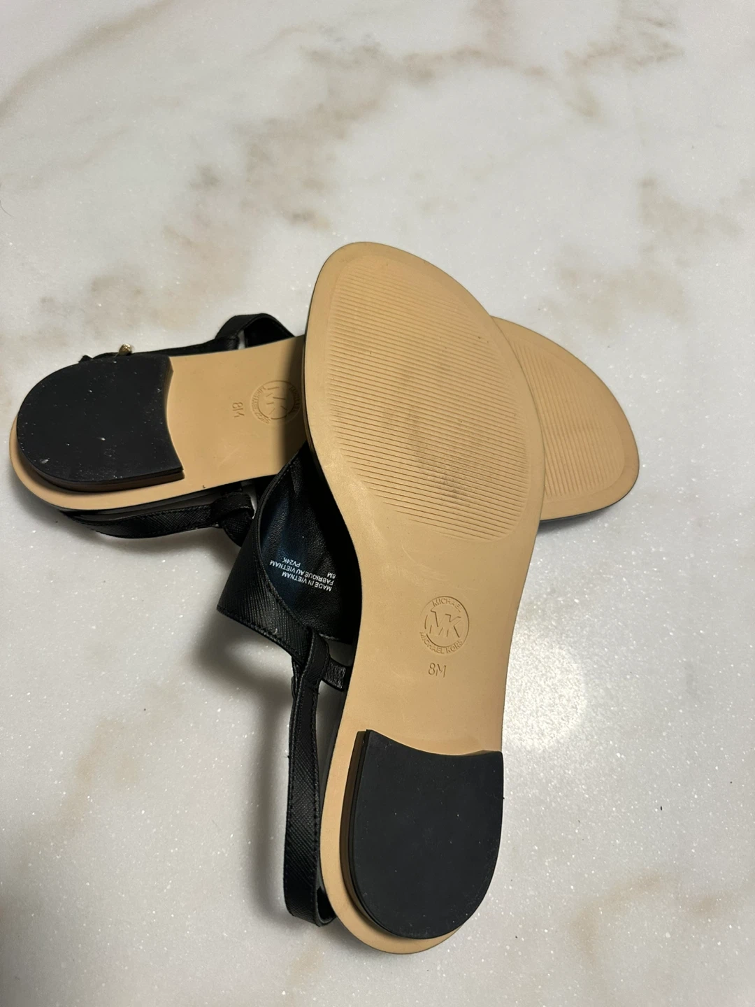 Michael Kors Black Logo Sandals Size 8M - photo 2