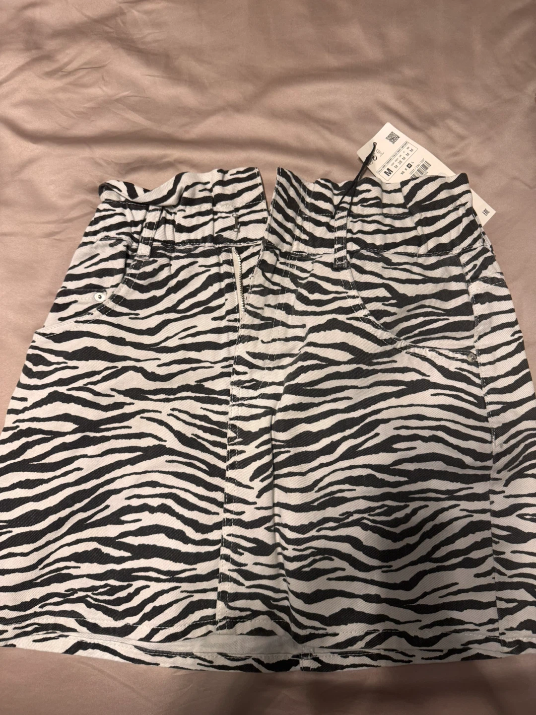 Zara Zebra Print High Waisted Skirt - Size M