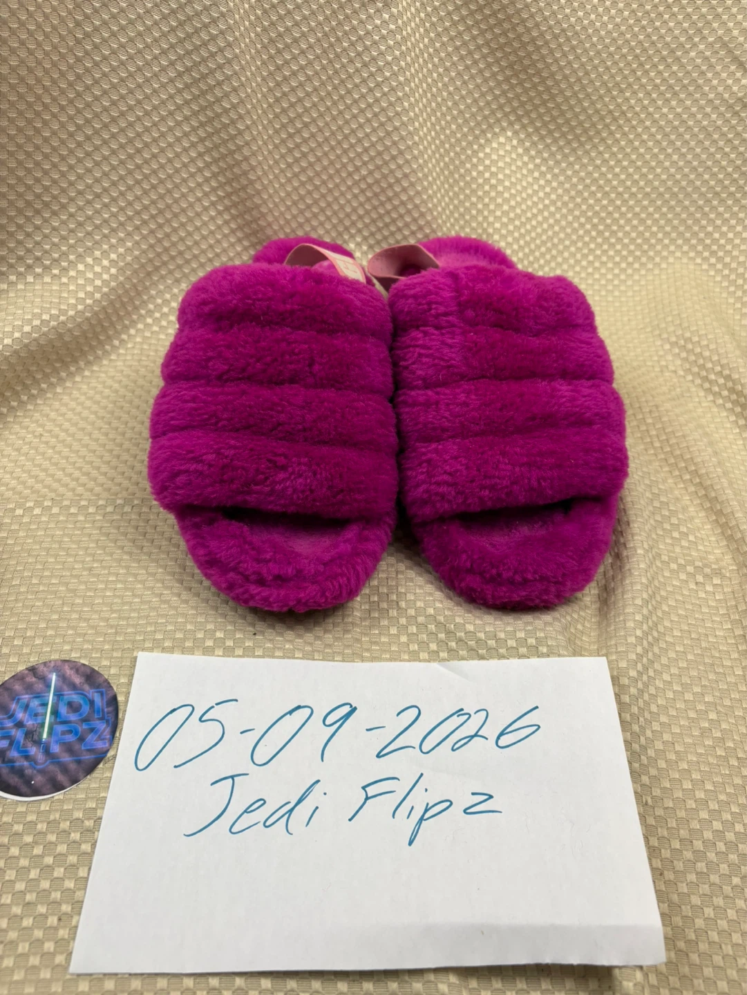 Ugg Fluff Yeah Slide Sandals - Fuchsia - Size 7
