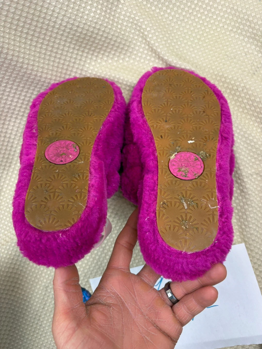 Ugg Fluff Yeah Slide Sandals - Fuchsia - Size 7 - photo 3