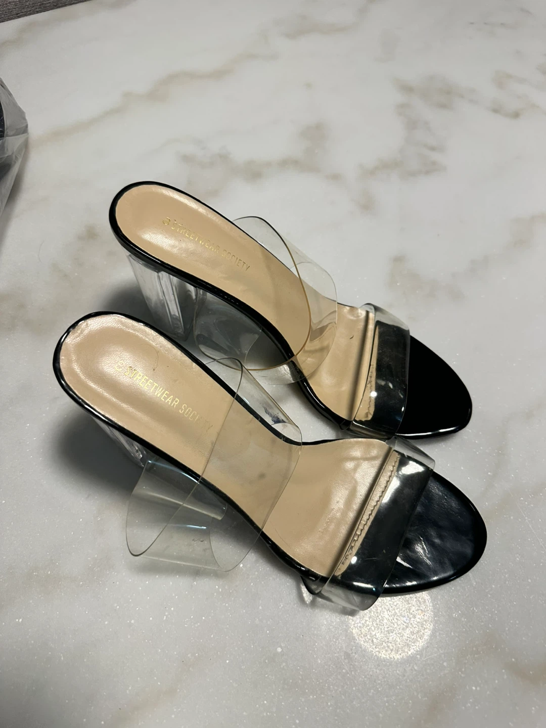 Streetwear Society Clear Strap Heels Size 8 - photo 2