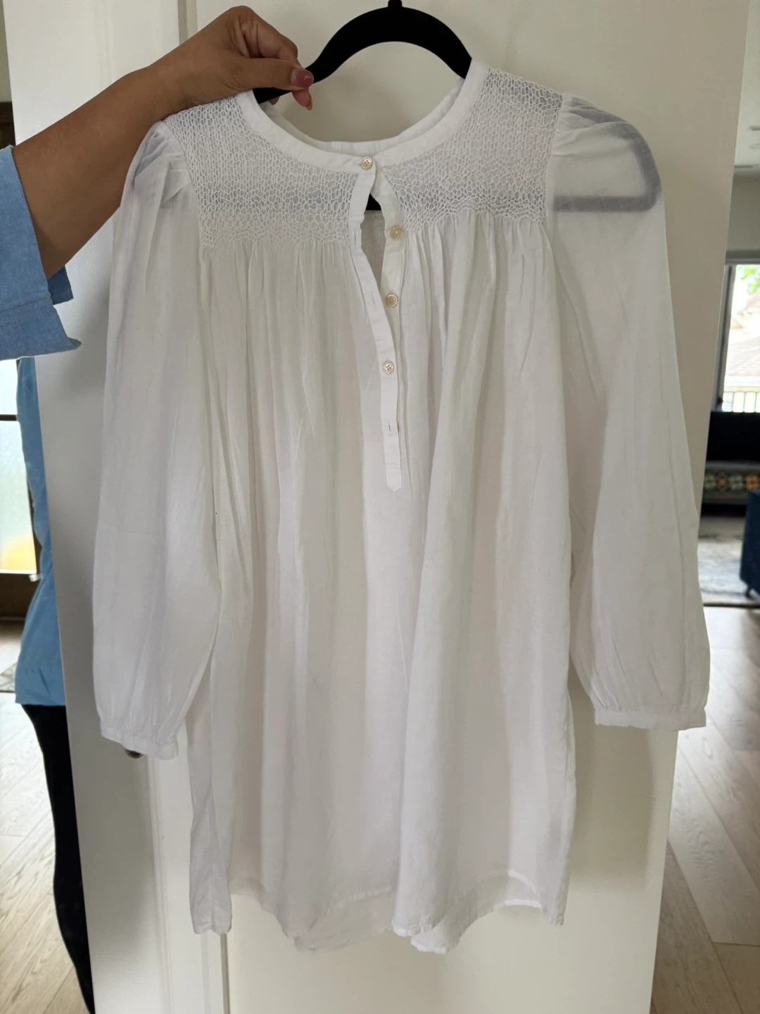 Wilfred White Smocked Blouse