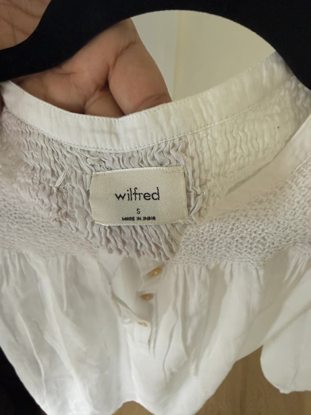 Wilfred White Smocked Blouse - photo 2