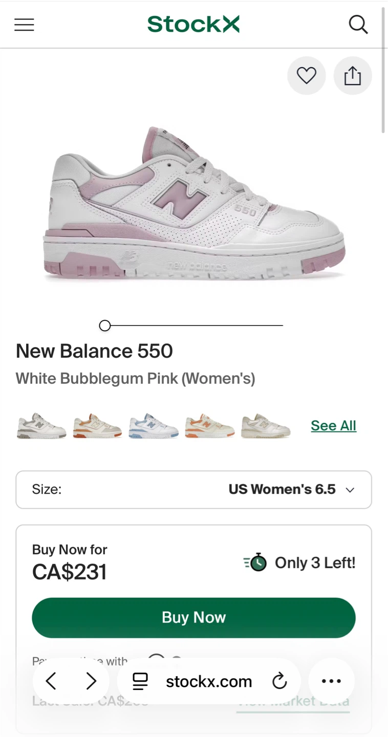 New Balance 550 White Bubblegum Pink size EU38 - photo 3