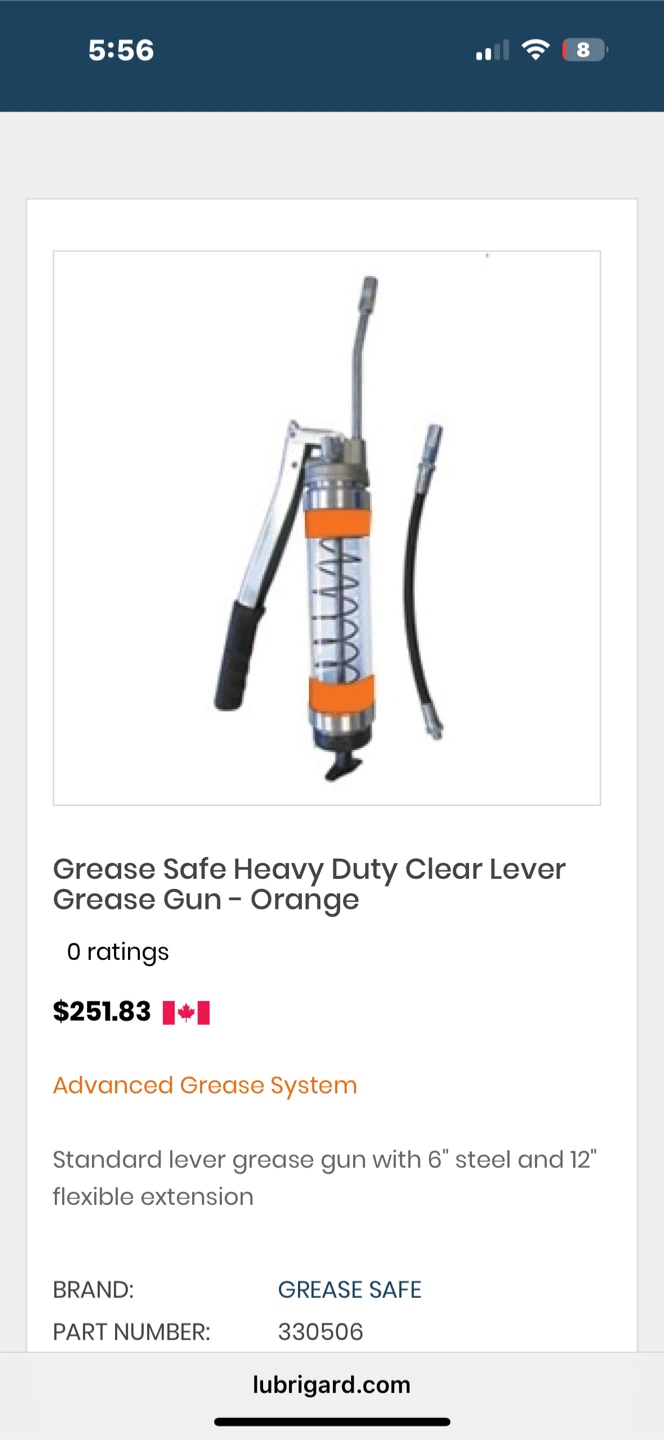 Ultra Pro Clear Lever Action Heavy Duty Grease Gun