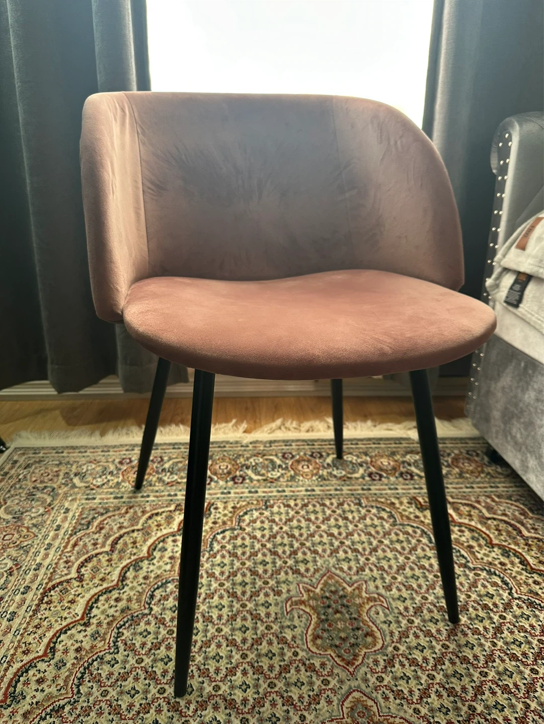 Pink Velvet Accent Chair - photo 3