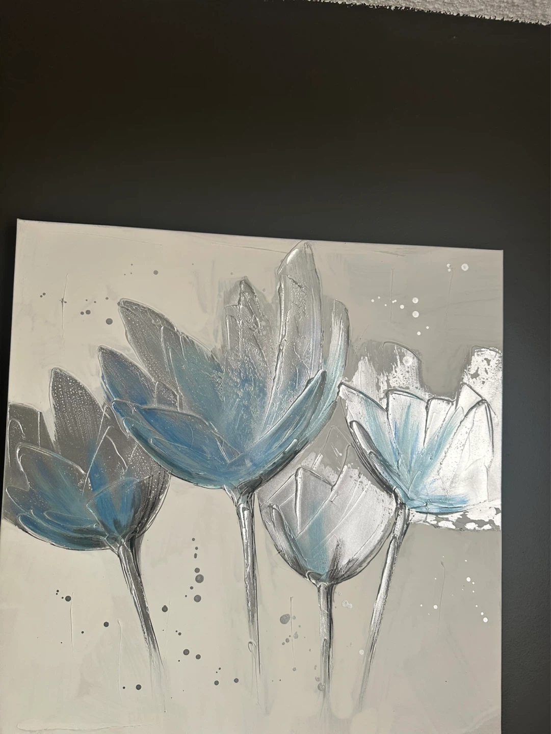 Textured Floral Wall Art Canvas - photo 3