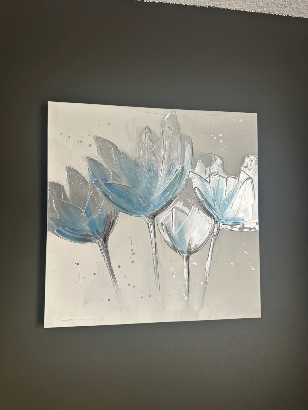 Textured Floral Wall Art Canvas - photo 4