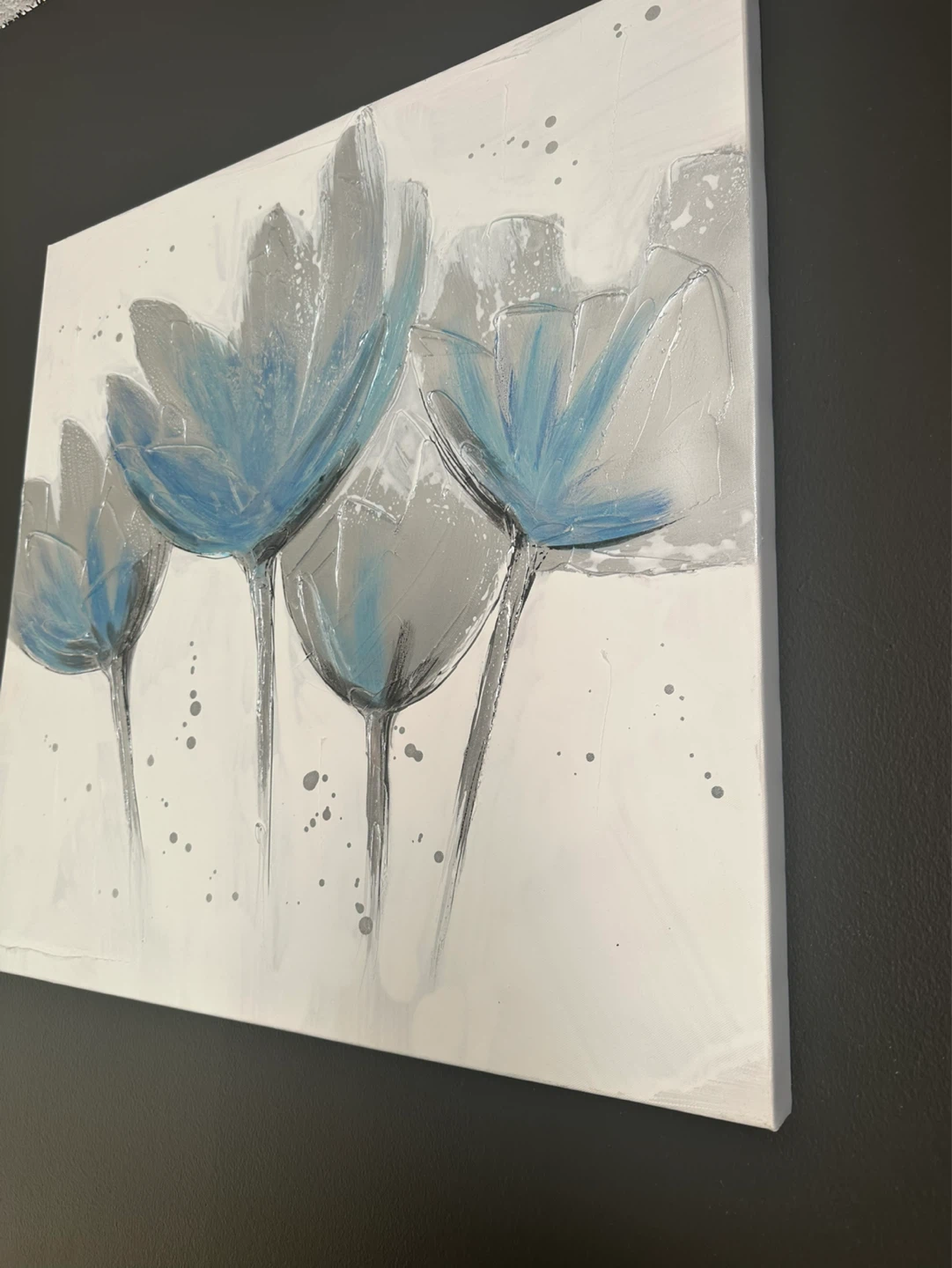 Textured Floral Wall Art Canvas