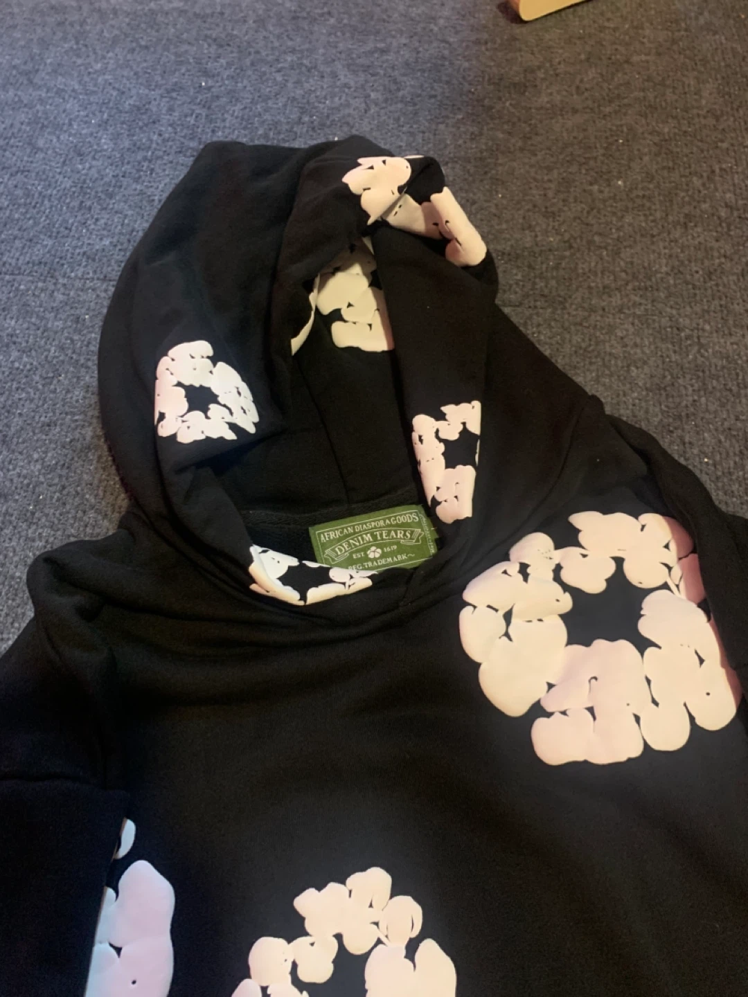 Denim Tears Black Hoodie and Shorts Set