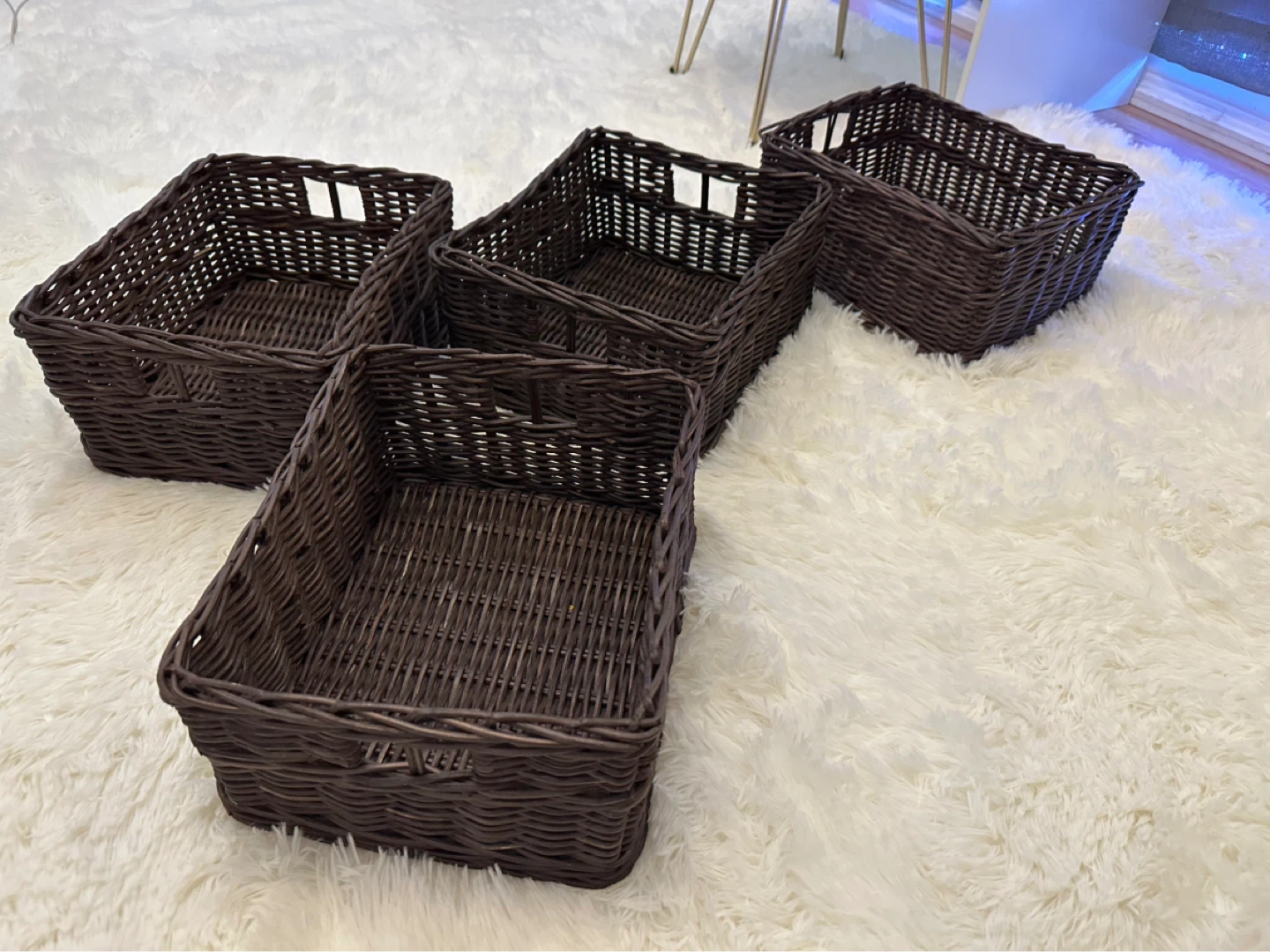 Set of 4 Woven Storage Baskets