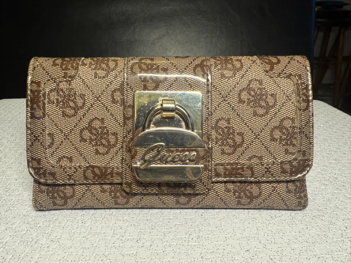 Guess Logo Print Wallet