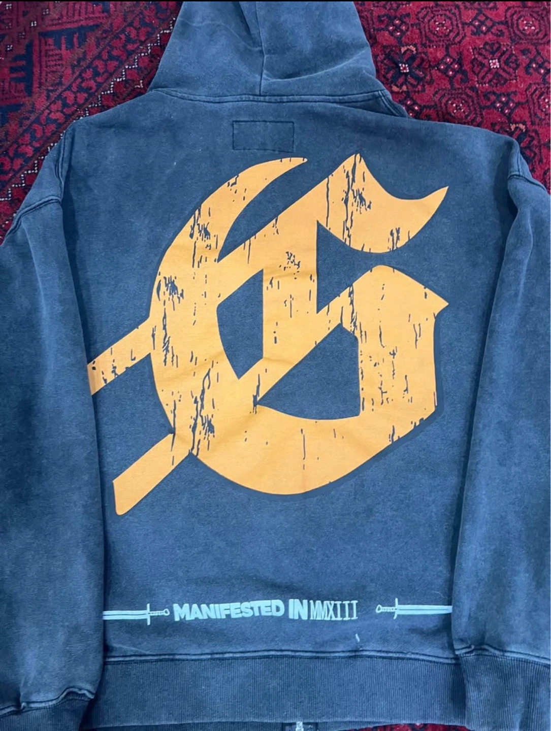 Godspeed Hoodie Statue of Liberty Graphic Zipper Size M - photo 2