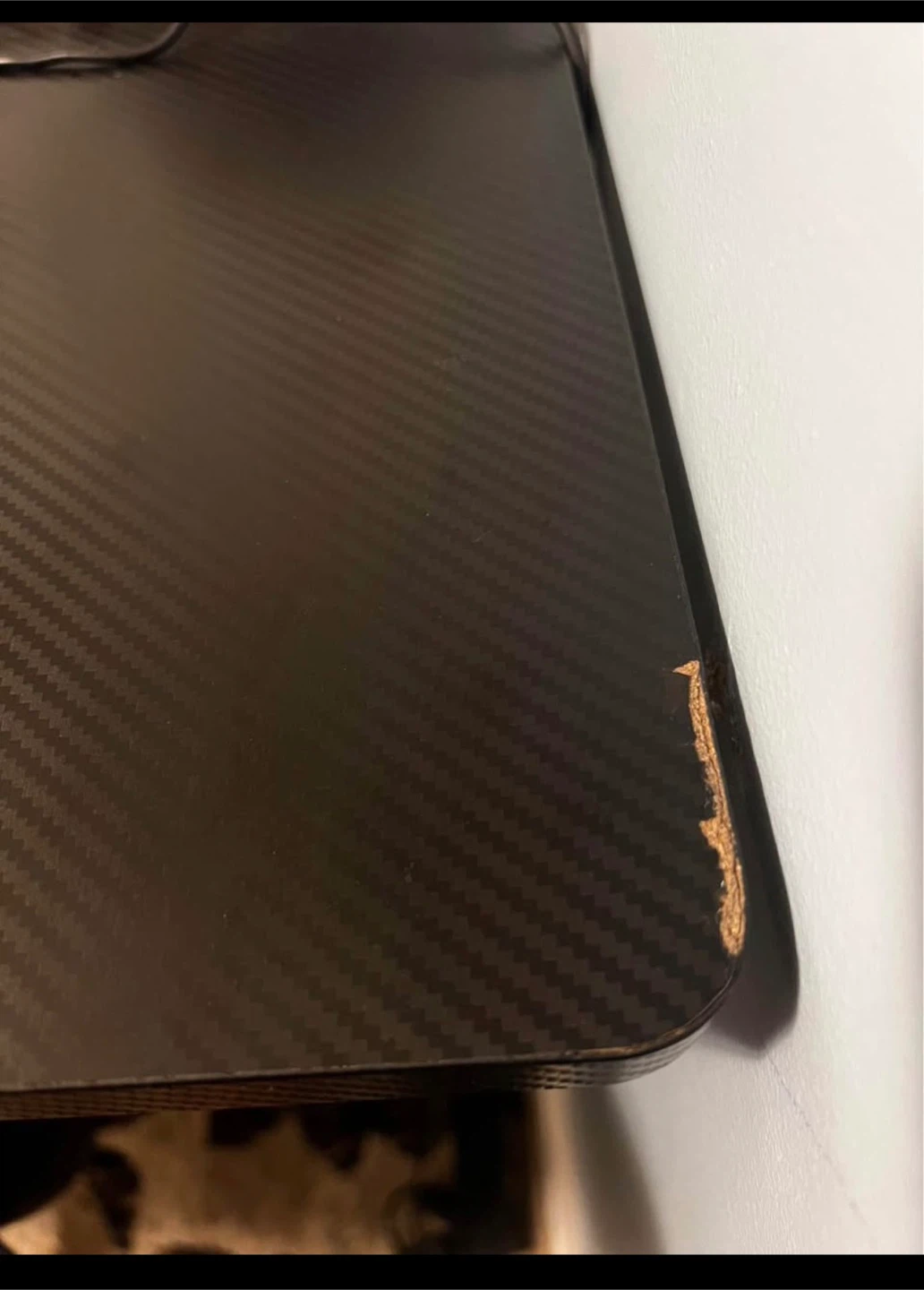 Computer/gaming desk. 47”L * 24”W. Black Carbon Fiber Look - photo 4