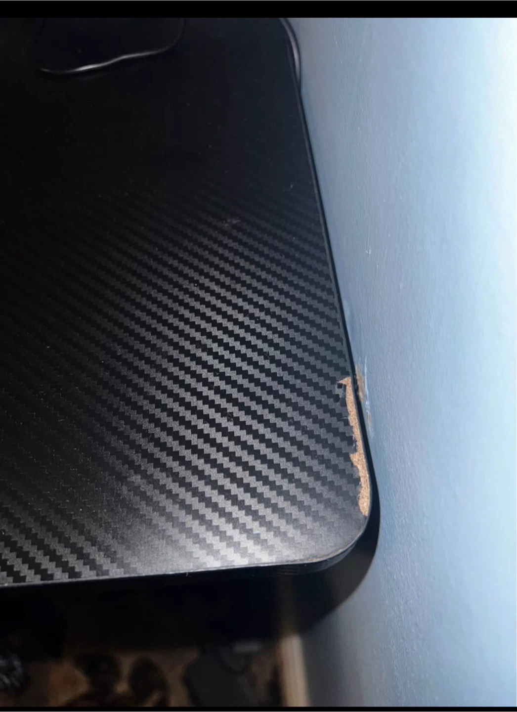Computer/gaming desk. 47”L * 24”W. Black Carbon Fiber Look - photo 3