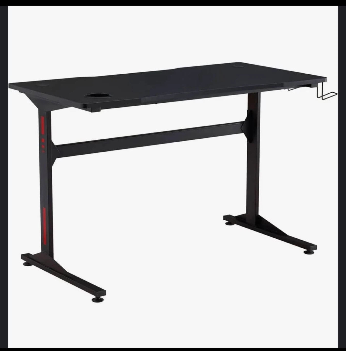 Computer/gaming desk. 47”L * 24”W. Black Carbon Fiber Look - photo 2