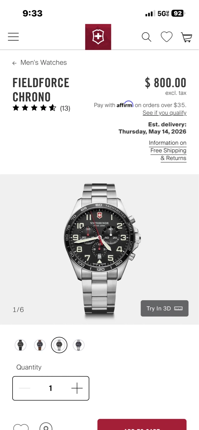 Victorinox Fieldforce Chrono Men's Watch
