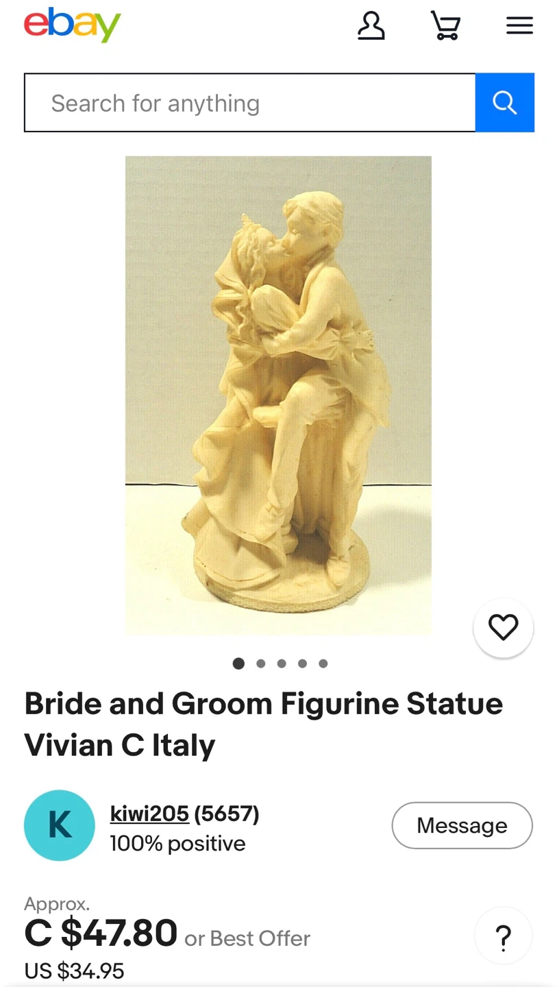 Bride and Groom Figurine Statue - Made in Italy - photo 2