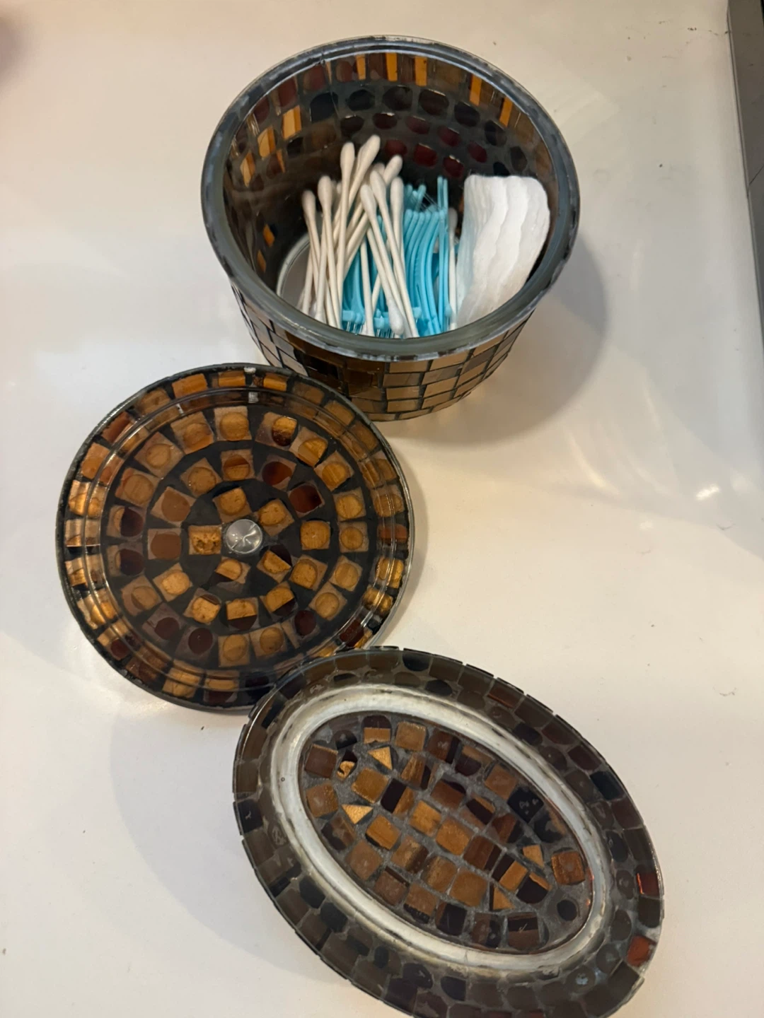 Mosaic Decorative Jar with Lid - photo 2