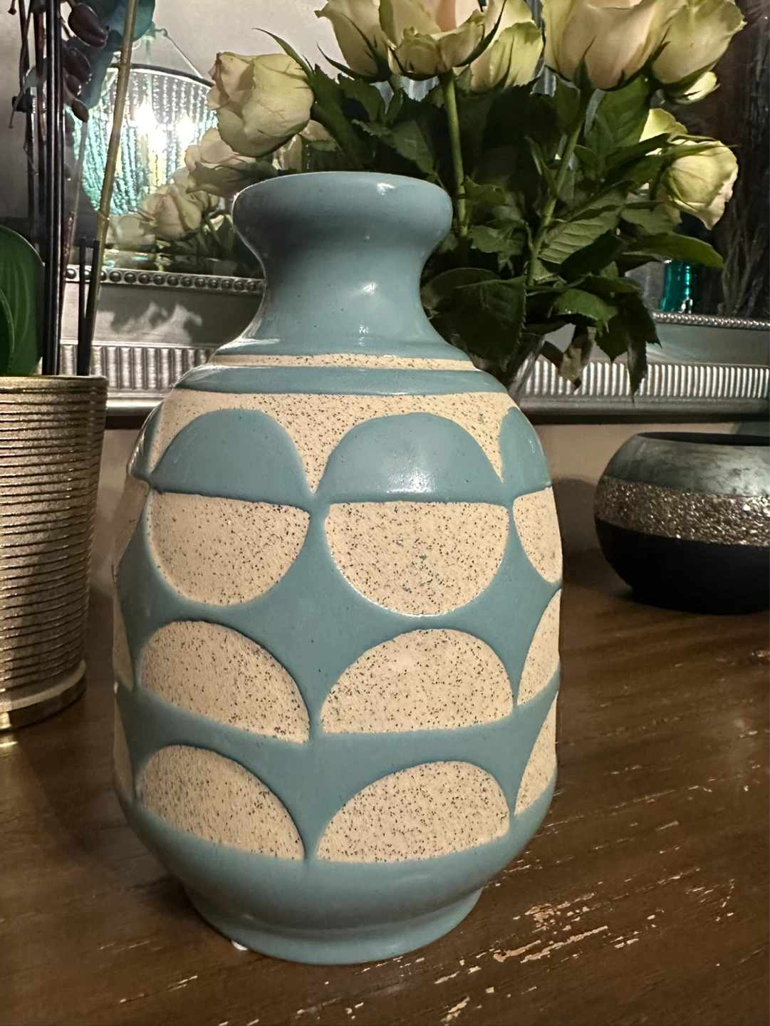 Homesense Blue Ceramic Decorative Vase