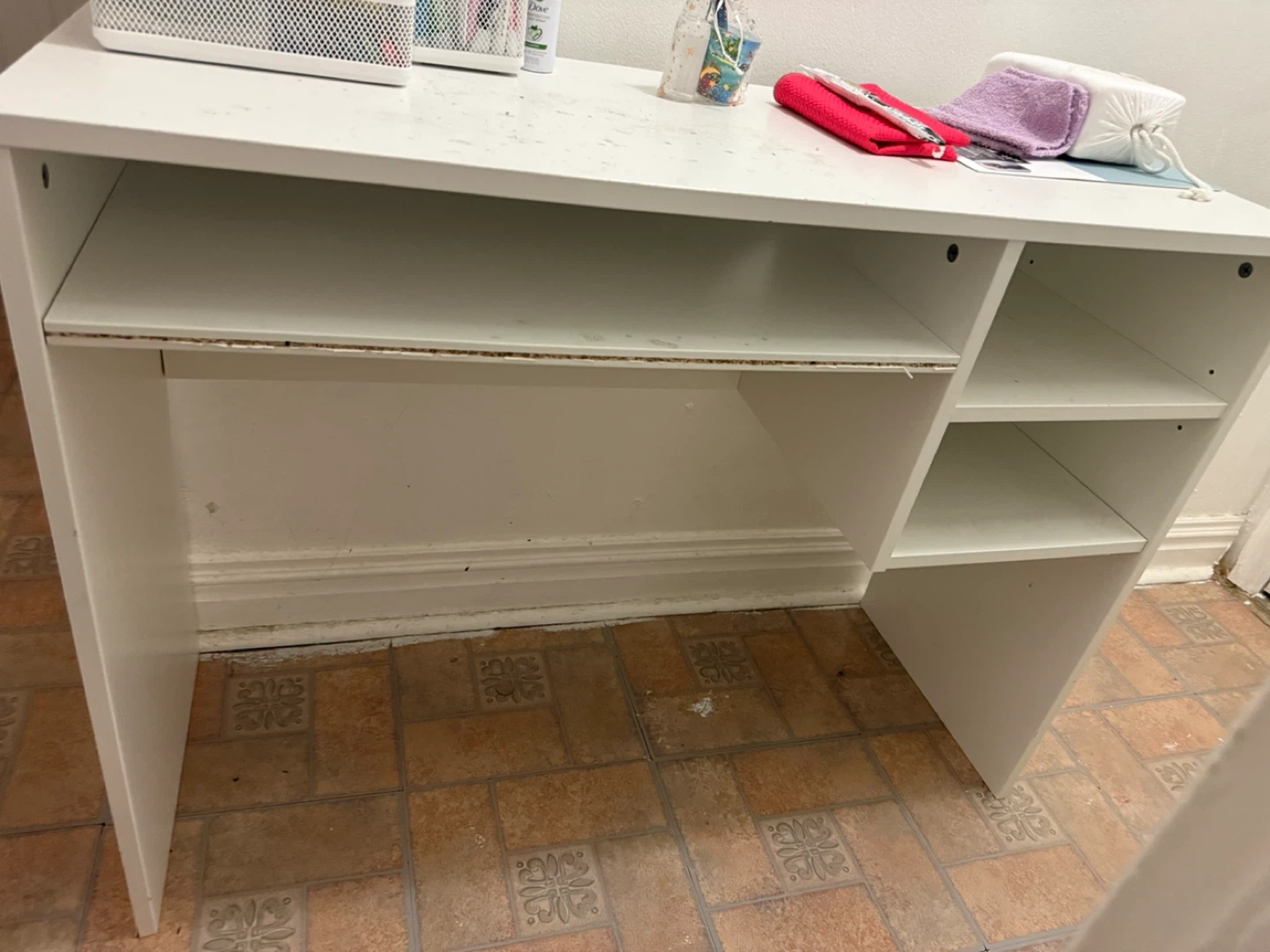 White Desk with Shelving